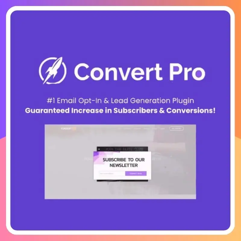 Convert Pro Ultimate Addons Premium For Elementor email opt-in & lead generation wordpress plugin with Original License Activation.